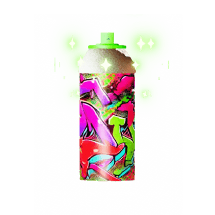 Neon Graffiti Spray Can